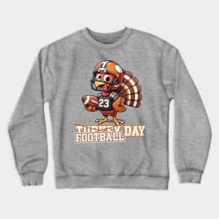 Turkey Day Football Day Crewneck Sweatshirt